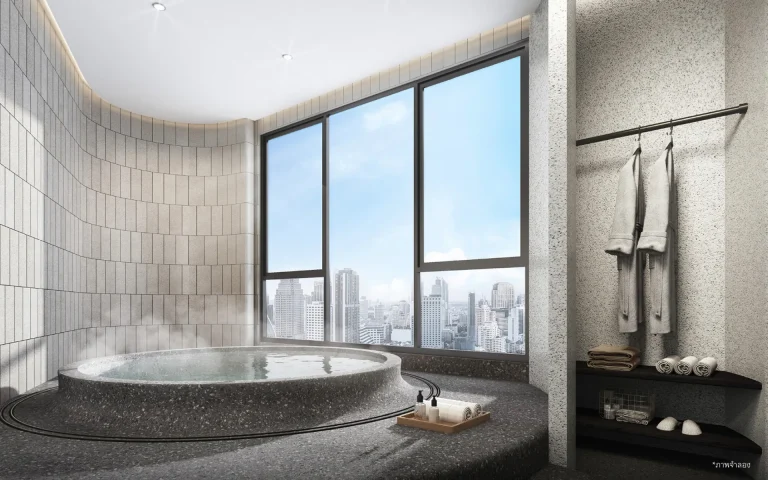 Reference Sathorn - Wongwianyai luxury condominium sky onsen spa facility and hot tub with city view