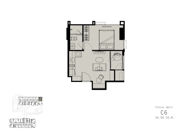 Reference Sathorn - Wongwianyai luxury condominium official unit floor plan layout diagram