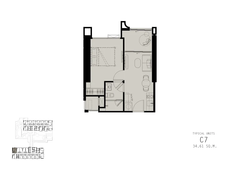 Reference Sathorn - Wongwianyai luxury condominium official unit floor plan layout diagram