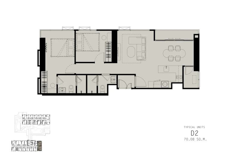 Reference Sathorn - Wongwianyai luxury condominium official unit floor plan layout diagram