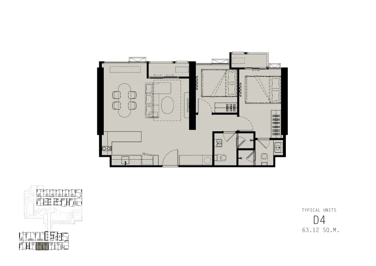 Reference Sathorn - Wongwianyai luxury condominium official unit floor plan layout diagram